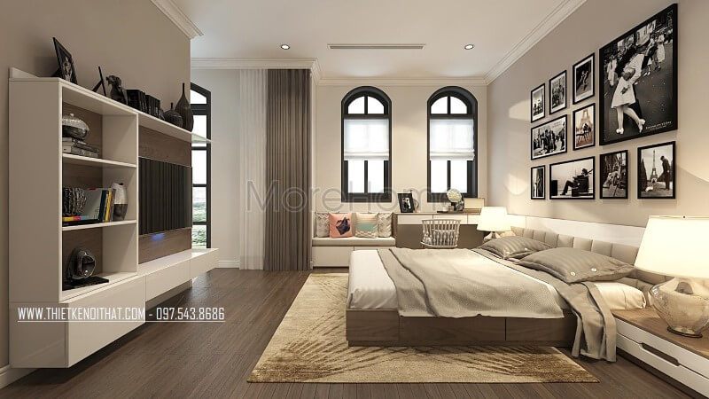 Thiết kế nội thất phòng ngủ phong cách hiện đại đẹp độc đáo