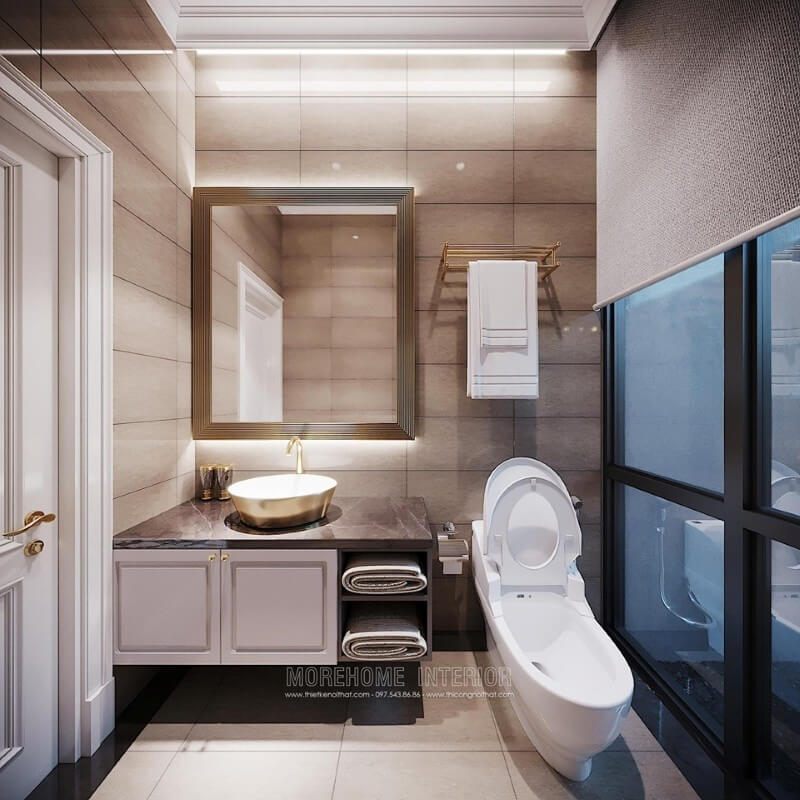 Sản phẩm đá ốp mặt bàn lavabo cao cấp cung cấp sự sang trọng và tinh tế, giúp không gian nội thất phòng tắm nhà vệ sinh trở nên sạch sẽ hơn.